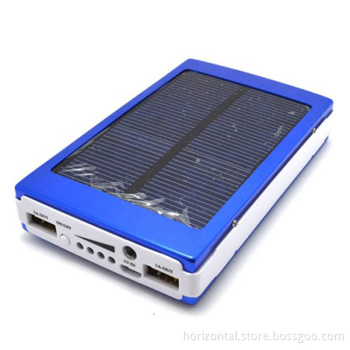 Aluminium Alloy Ultra Thin Solar Power Bank Mini Portable Solar Charger USB 10000mah Solar Power Bank for